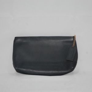 black leather coach  mini purse